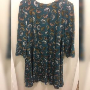 Teal Patterned Dress